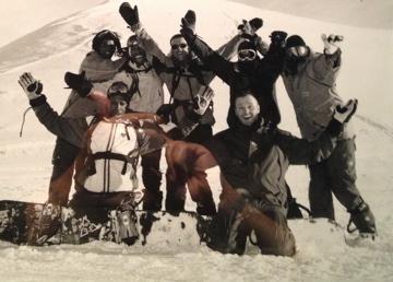 Me and the boys on top of the world in the French Alps.
