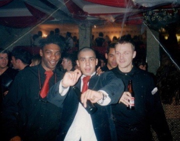 Partying with the boys at Chuff Chuff—music, friendship and one of those unforgettable nights from the freedom years.
