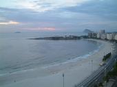 The beautiful view of the beach and coastline from our hotel window in Brazil.