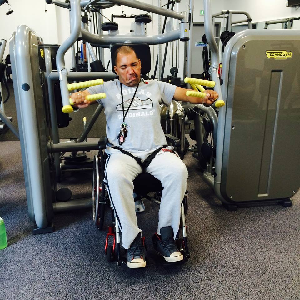 Training hard in the gym and refusing to let my wheelchair stop me from becoming stronger.