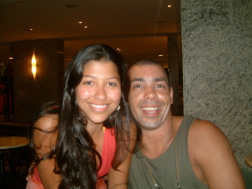 A happy photograph with a lovely woman I met during my time in Brazil—one of the friendly faces that made the journey memorable.