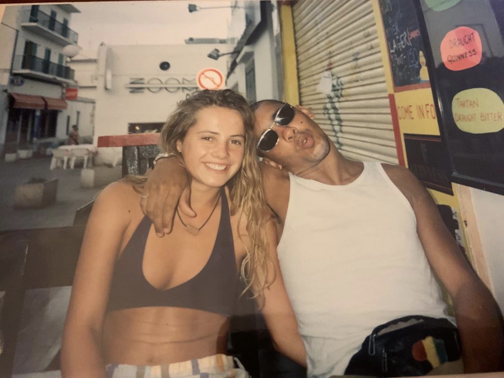 Sharing a relaxed and affectionate moment with my girlfriend in Brazil before my brain operation changed my life.